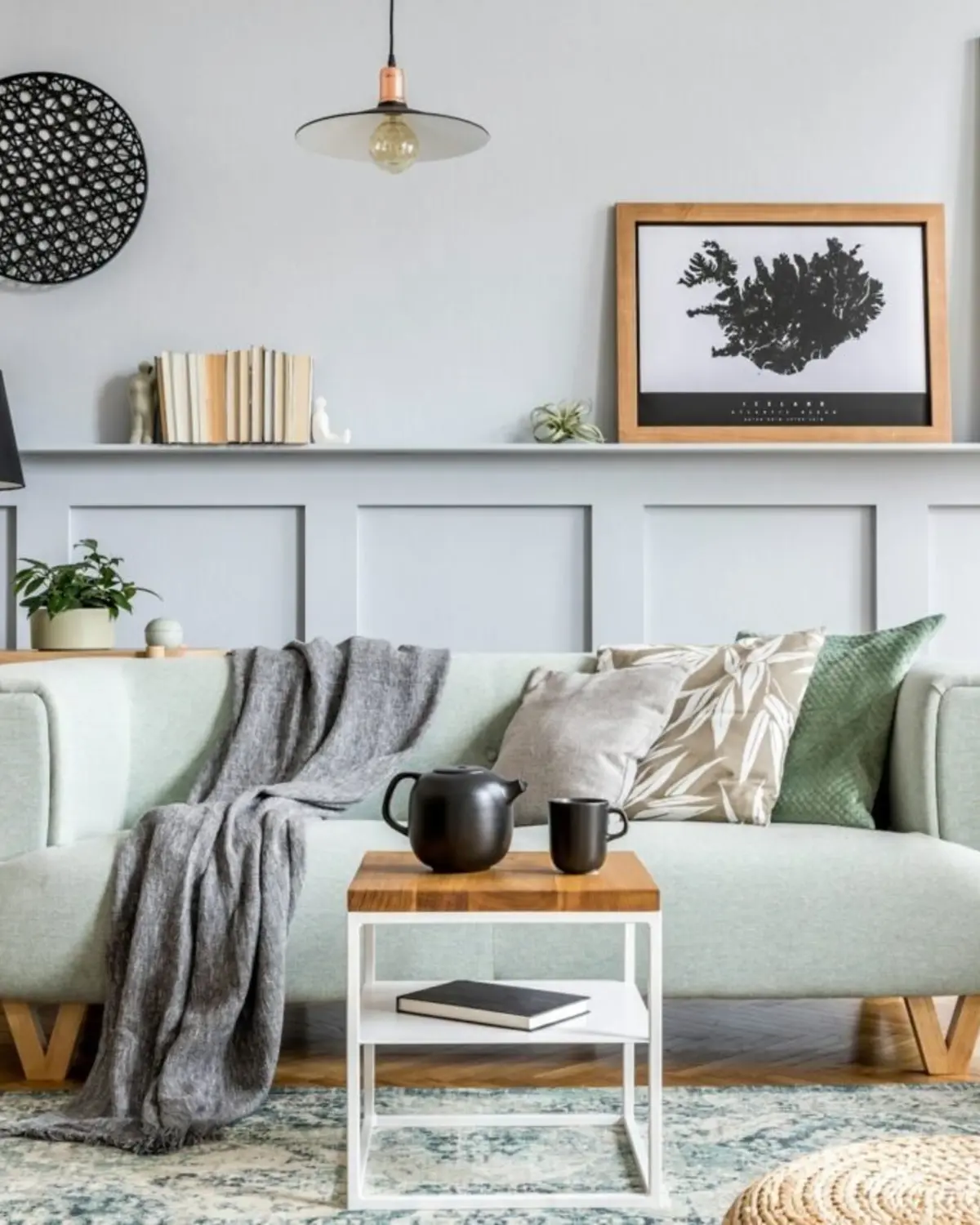 Modern living room interior with warm contemporary styling